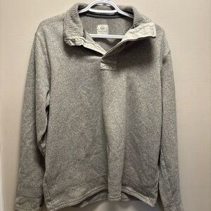 Field & Stream Men's Light Gray Zip-Up Mock Neck Sweater
